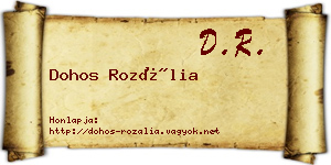 Dohos Rozália névjegykártya