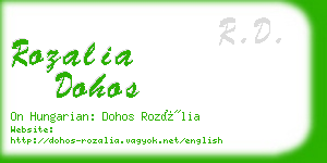 rozalia dohos business card